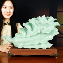 Lucky cabbage ornaments Jade crafts Living room entrance shop opening gifts Cashier office decoration