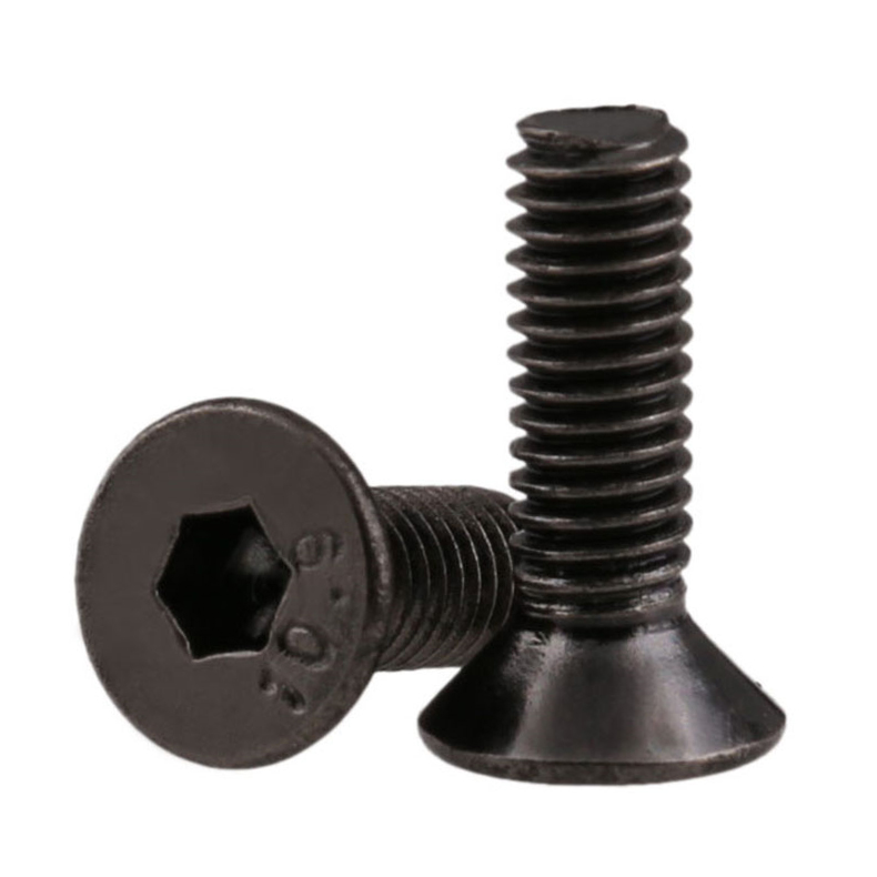 M4M5*4-40mm black nickel countersunk head hexagon socket bolt 10 9 grade high strength flat cup screw sink cup