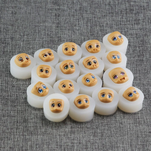 Силиконовое пластиковое лицо, сверхлегкая глина, фондан, мультяшная форма, кукла для лица