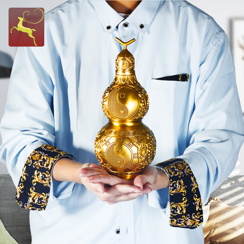 Copper Gourd Ornament Crafts Living Room Office Home Creative Siling Decoration Company Housewarming Opening Gift