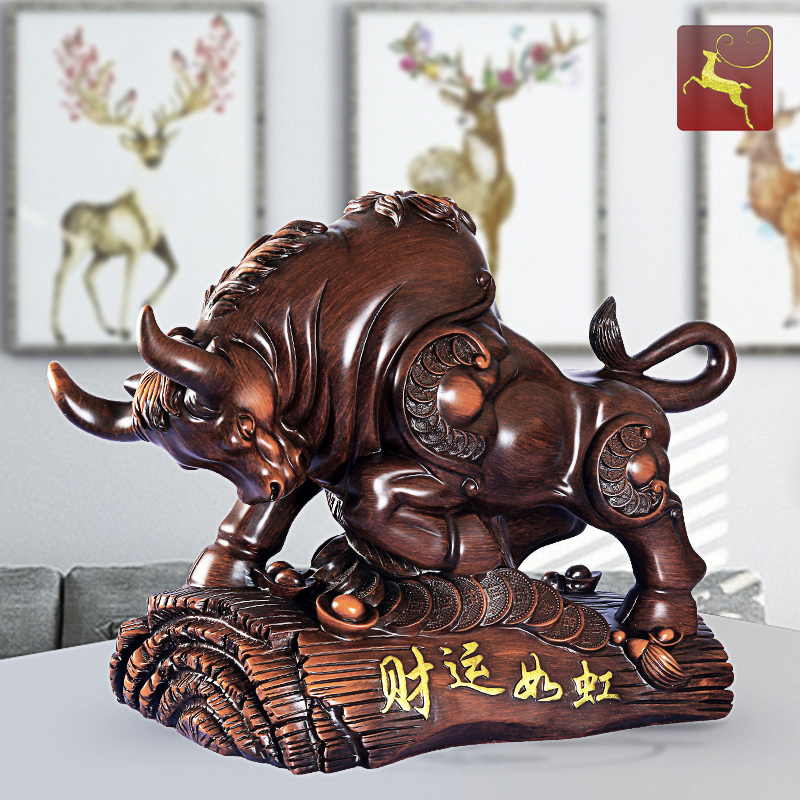 Cash Cow Swing Piece Crafts Wall Street Bull Office Owners Table Face Decoration Company Shop Opening Gift