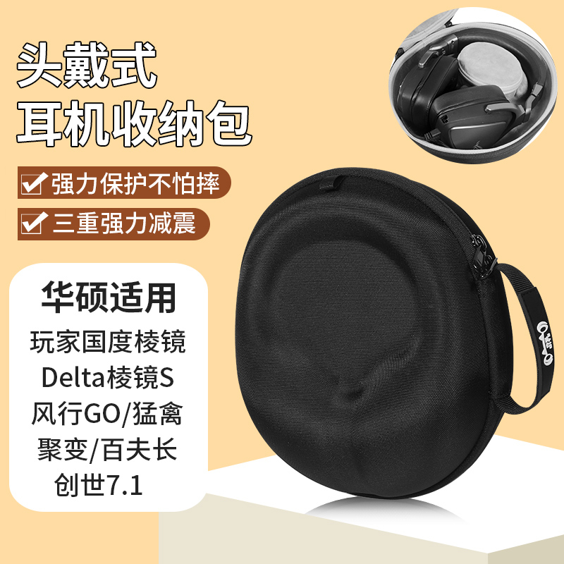 Suitable for Asus Rog Headphone Storage Bag, Republic of Gamers Prism 2 Headset, Delta Prism S, Windrunner Go, Raptor Fusion Headphone Bag, Windbreaker Centurion Creation 7.1 Storage Bag Protection