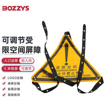 Manhole lock bag industrial pipeline multiple people locked space restricted no entry sign security warning