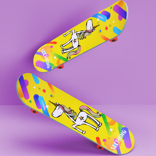 Skateris beginner 3-6-year-old boy, girls, children's professional, four-wheeled double-wheeled short-board low-speed skateboarding