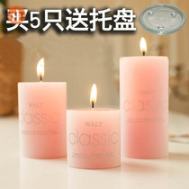 Candles Household burn-resistant old-fashioned smoke-free round candlelight dinner power outage emergency big aromatherapy candlestick tray Romantic holiday