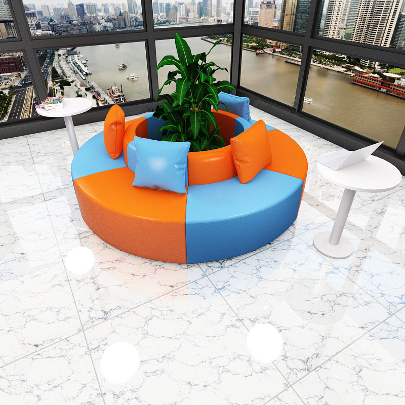 Early education center training institution lobby rest area shopping mall parents waiting area with backpack pillar card seat sofa