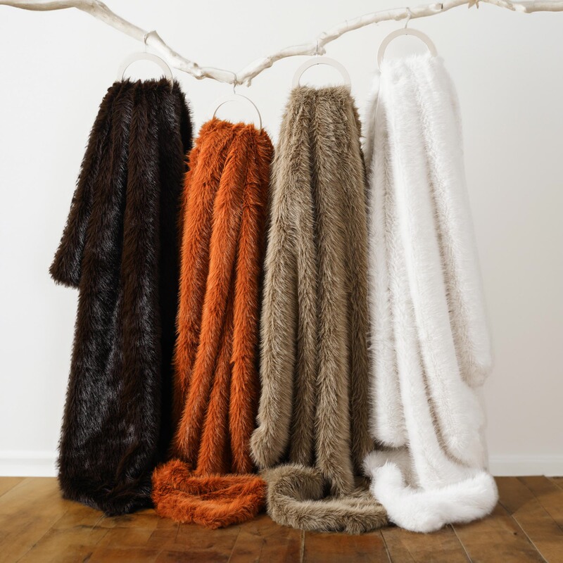 Luxurious Fluffy Faux Fur Blanket, Winter Warm Faux Fur, Light Luxury Faux Fur Throw Blanket, Autumn and Winter Thickened Sofa Blanket