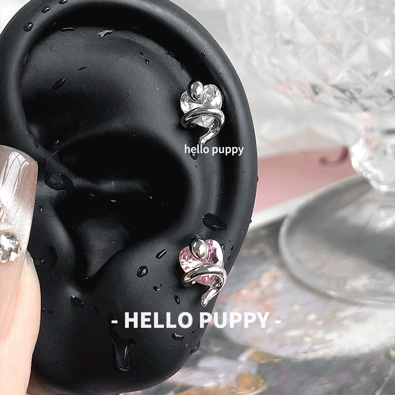 Hellopuppy2025 Year of the Snake Zodiac Lucky Snake Ear Studs, Adjustable Size Snake-Shaped Earrings, Sweet Cool Hot Girl