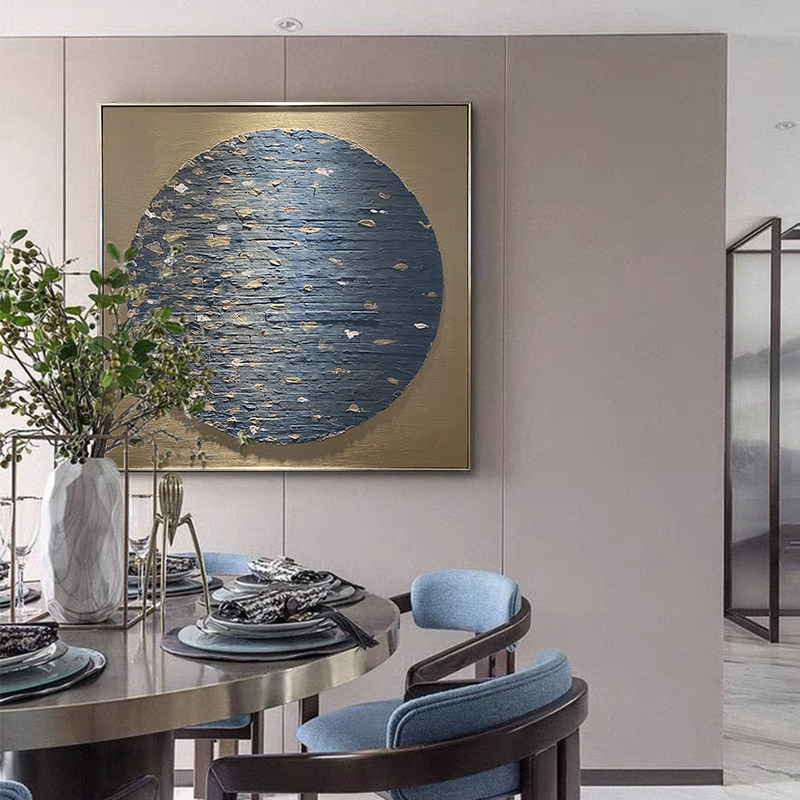 Modern minimalist living room background decoration painting hand painted thick musculature Painting Dining Hall Abstract Oil Painting Hyun Guan Three-dimensional Mural Painting