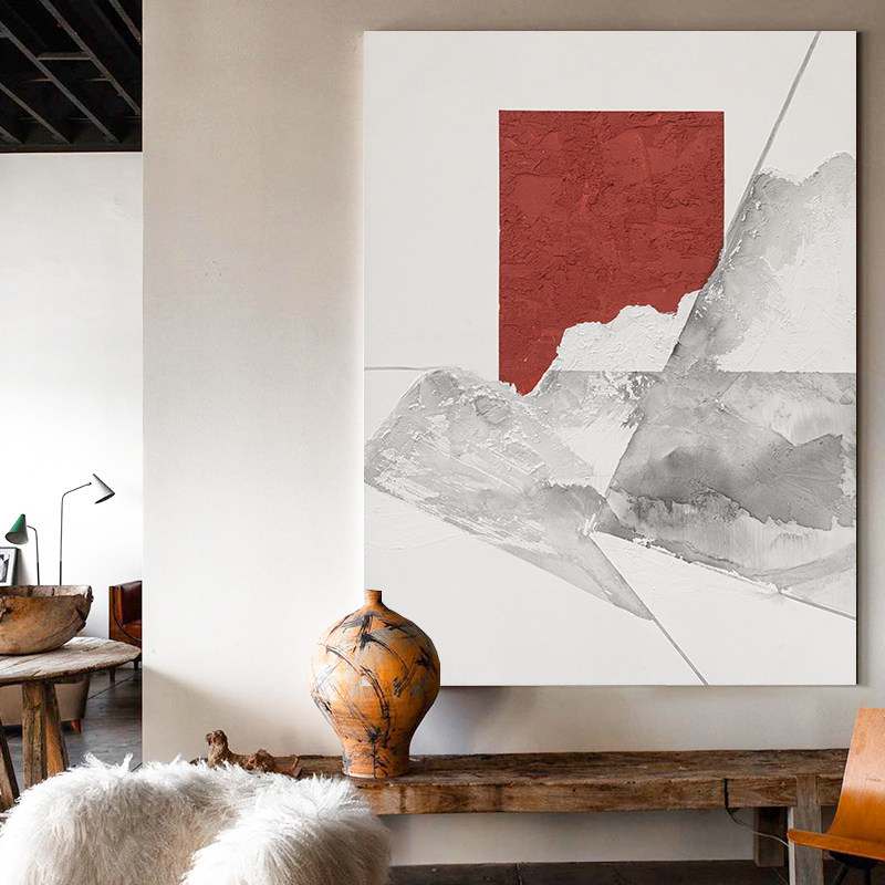 Modern Pole minimalist Xuanguan Decorative Painting Living Room Sofa Background Wall Mural Hotel Abstract Hand-painted Oil Painting Corridor Hang Painting