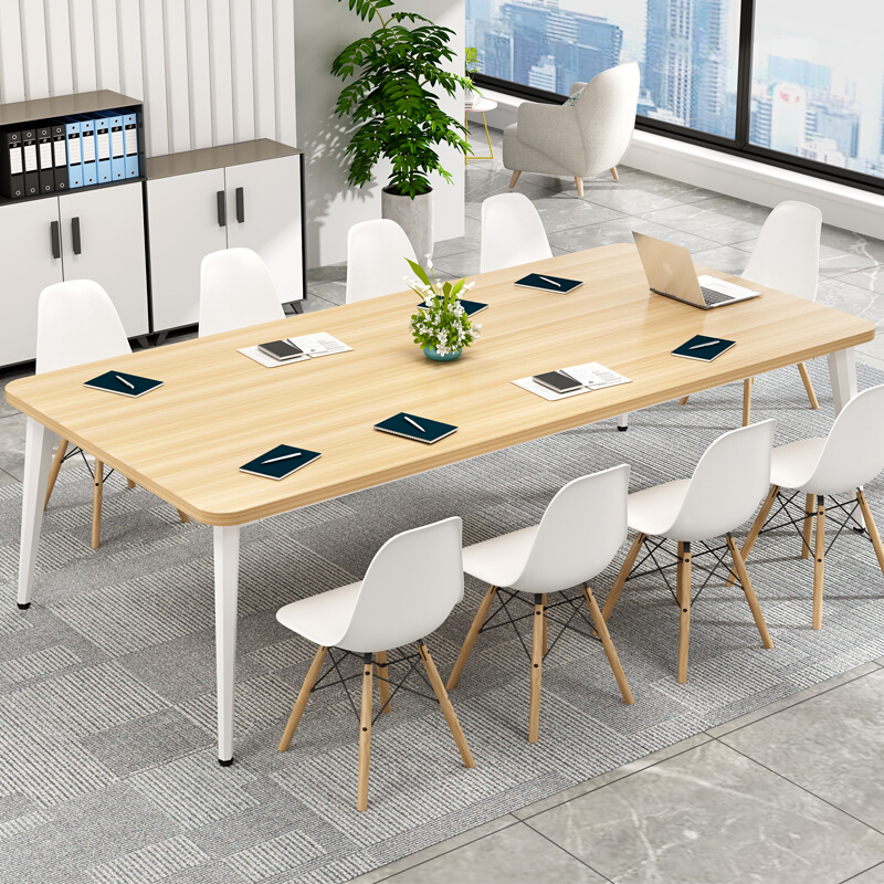 Conference table long table desk chair combination simple modern office bench work desk bench bench table desk desk