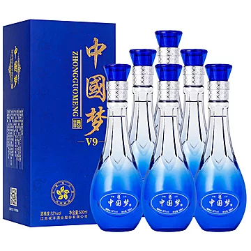 中国梦白酒整箱6瓶52度500ml礼盒