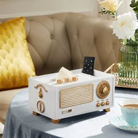Shuti-Radio Gold White Multifunction Paper Box