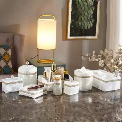 Luge creative home tissue box toilet paper box European-style simple multi-function living room coffee table remote control storage box