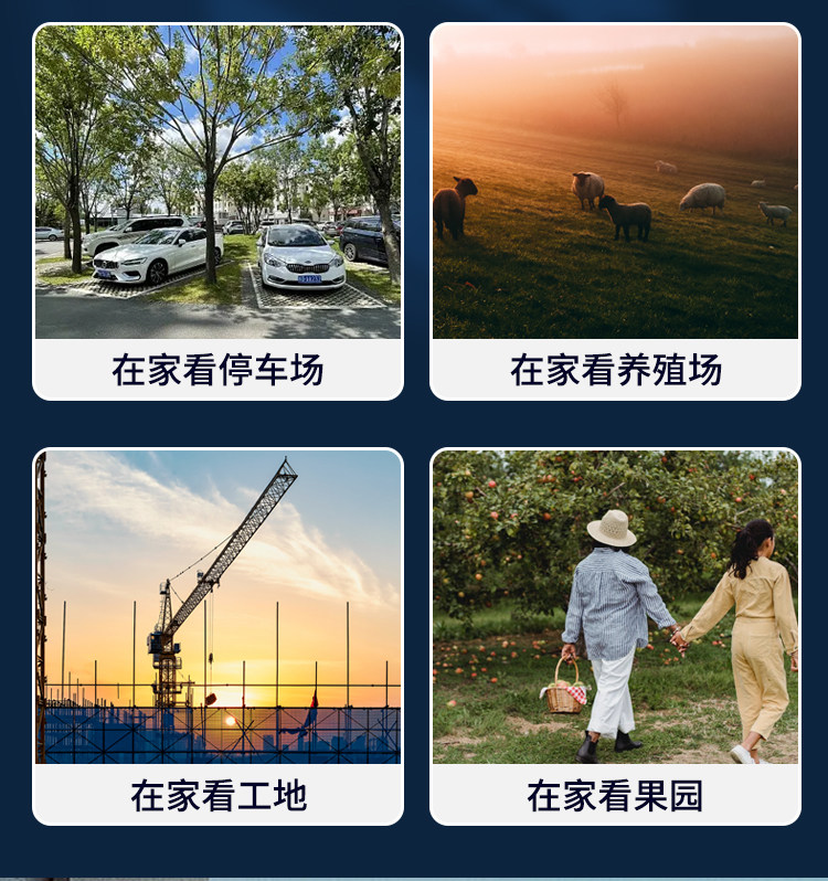 Сетевая IP камера 大华威视poe网线供电摄影头网络电源一体线有线监控器360度无死角家用手机远程室户外三目变焦摄像头高清夜视 Blue Shield of UDM