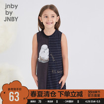 Jiangnan Bclothes Boy Clothing Summer Clothing Girl Cute Splicing Foreign Air Children Skirt Sleeveless Dress Clear Cabin