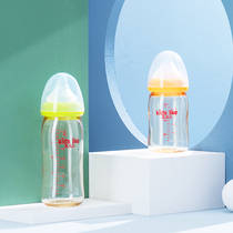 Newborn baby PPSU bottle Wide diameter straw Drop-resistant plastic bottle Anti-flatulence big baby 1 year old 2 + 