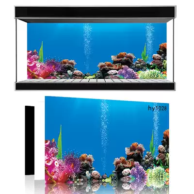 Beauty pet exhibition custom fish tank background HD figure 3d Ocean Underwater World Sea fish tank mural hy1028