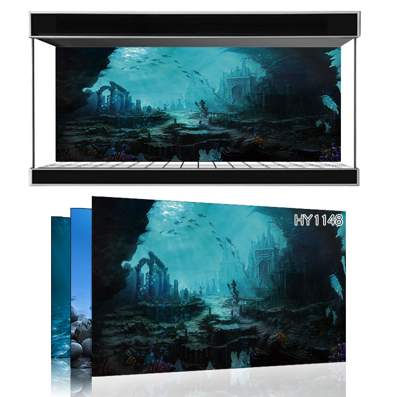 Beauty Favorite to Do Fish Tank Background Marine Seafloor World One Meter Sunshine Seawater Fish Tank Mural HY1148