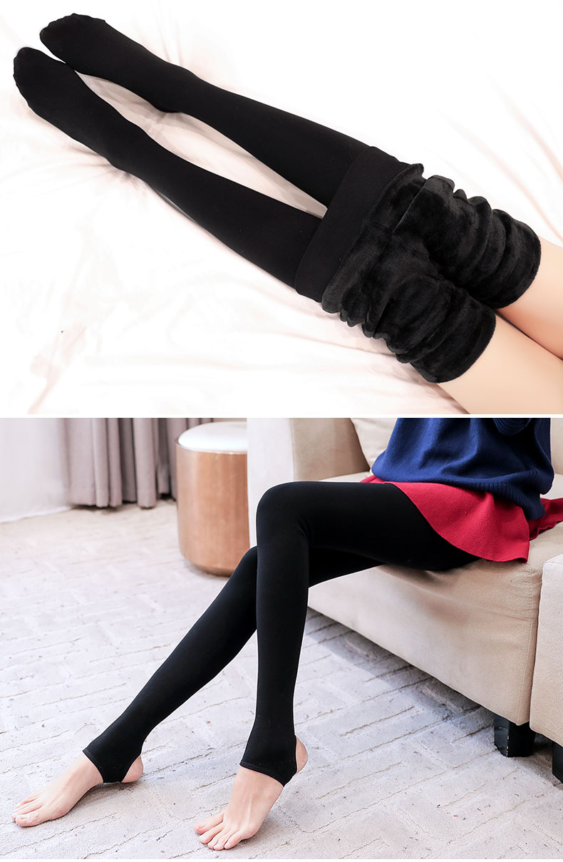 Quần lửng cạp cao Nam cực đã được quần legging đen mỏng mặc cùng quần nhung dày ấm áp mùa thu 2018 mới quần legging nữ cạp cao