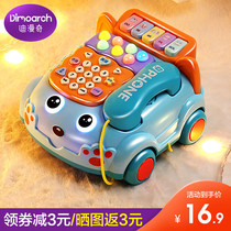 Childrens toy telephone simulation landline girl baby puzzle early education baby Music Mobile Phone 1 year old 2 children car