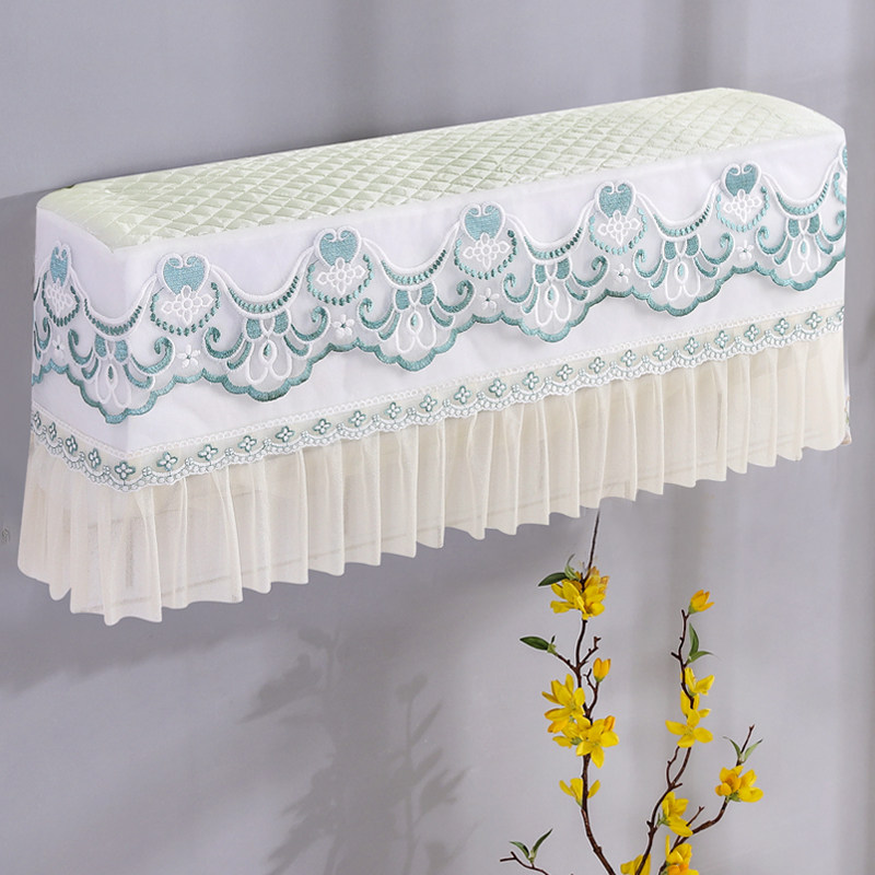 Sheng Si Na European Nordic fabric air conditioning dust cover hanging bedroom air conditioning set Gree Meimei wall-mounted air conditioning cover 1 5P