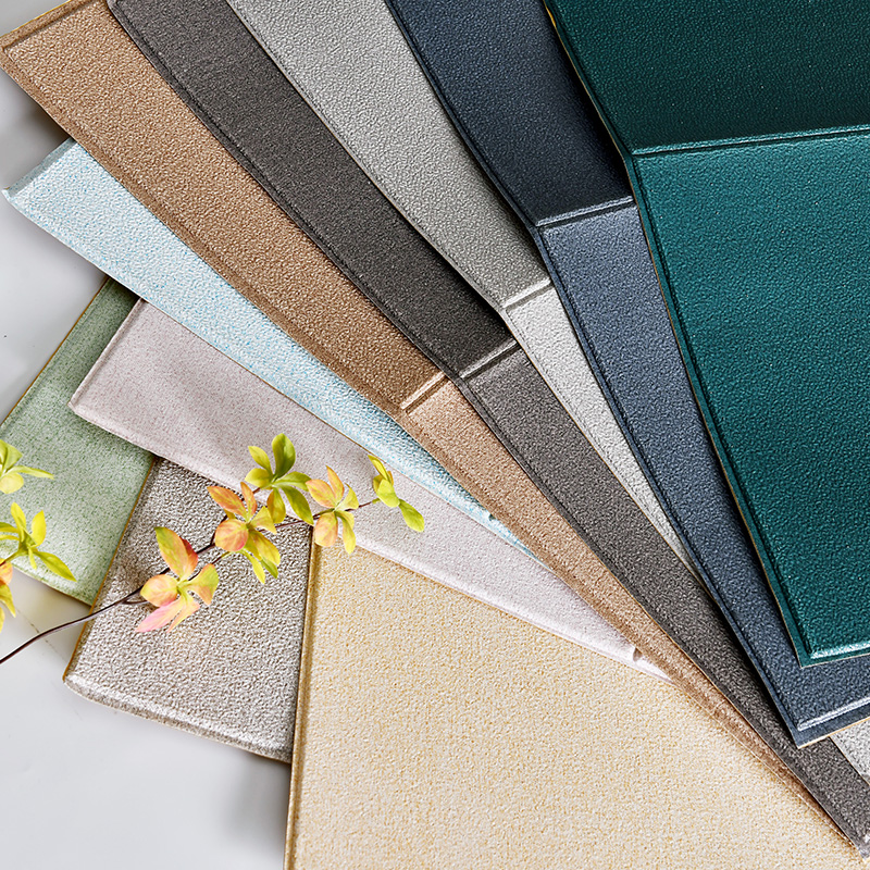 Simple Surface Linen Clothes Self - stick Sticker 3D Stereo Wallpaper Wallpaper Wallproof Background Wallpaper