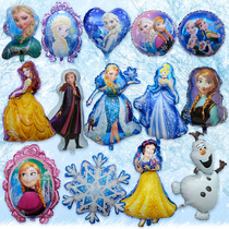 Ice Chic Edge Themed Aluminum Film Balloons Aisha Anna Princess Girl Birthday Party Arrangement Decorative supplies