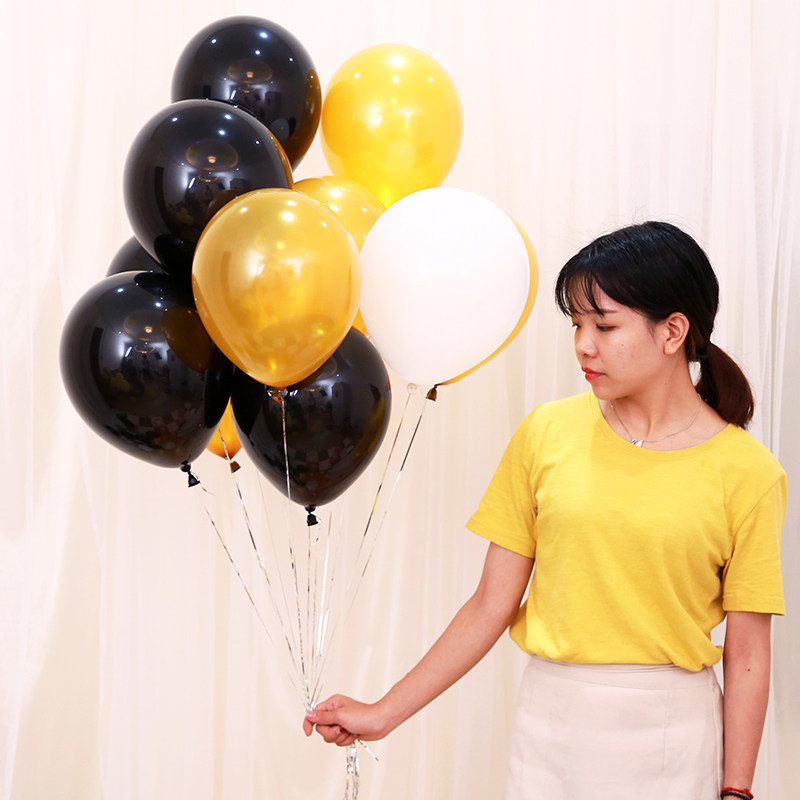 Net red pearlescent balloon decoration Wedding room Romantic creative birthday party thickening confession wedding balloon wedding decoration