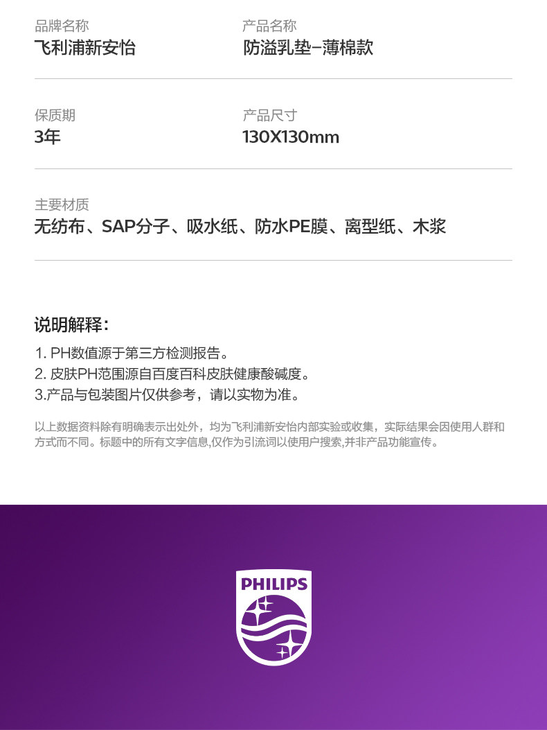 飞利浦新安怡防溢乳垫哺乳期产后一次性棉防漏奶垫乳贴超薄透气 — 23