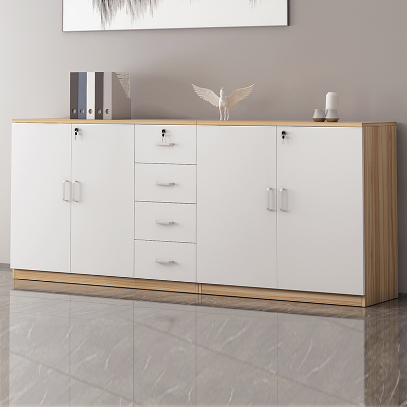 Office cabinet drawer-type office cabinet Short cabinet storage cabinet wood partition cabinet Composition floor tea water cabinet