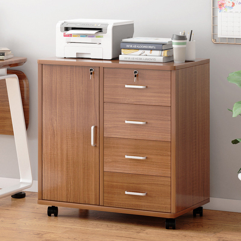 Office filing cabinet low cabinet with lock drawer type small cabinet storage cabinet office wooden data file cabinet bookcase
