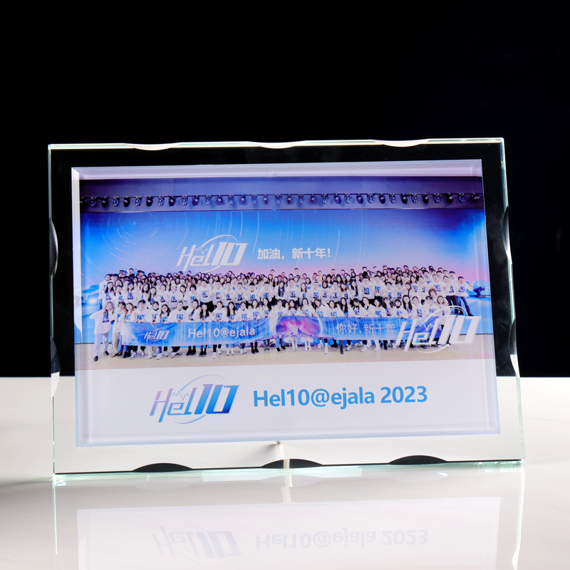 Crystal photo frame custom table photo frame team commemorative class reunion gift staff teacher gift custom color printing