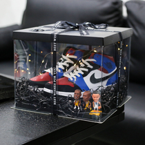The Net red gift box for shoes box transparent birthday gift box boys sneakers box large shoe box gift box