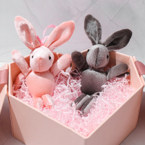 Net red wish rabbit with hand gift Little Doll Doll Doll Gift Box plush pendant schoolbag Mini small ins