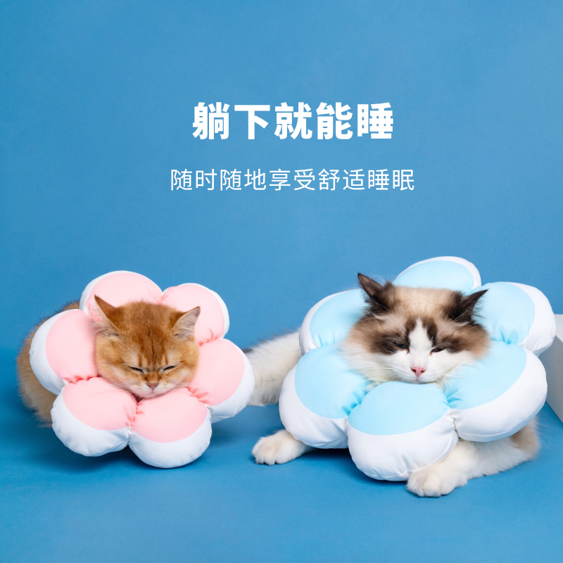Elizabeth Circle cat headsets Elisa white circles kittens collar cat Circle Anti-Licking Neuter Stigma Rings Young Cat Neckline