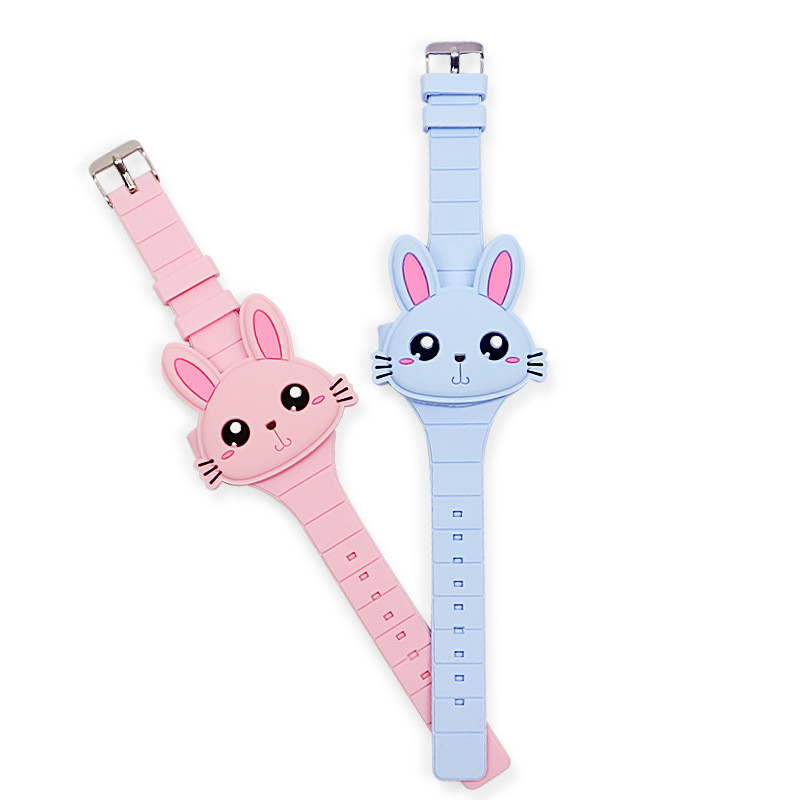Children's Electronic Watch Girls Watch Girls Korean Flip Cute 8-year-old Junior High School Students Digital Boys and Girls