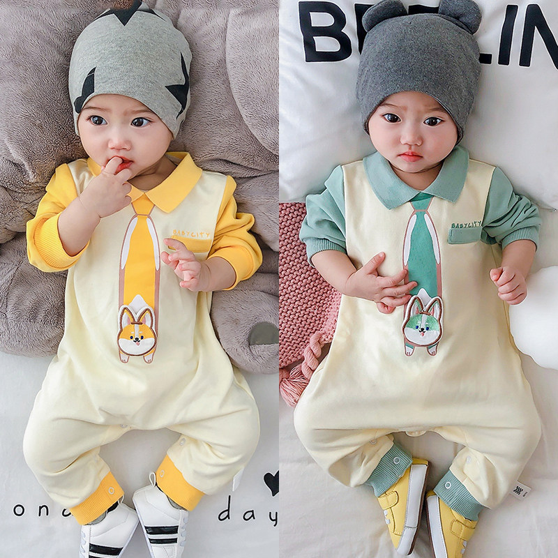 Britain's next kid baby clothes autumn dress long sleeves even fit in autumn for newborn khab baby climbing and climbing