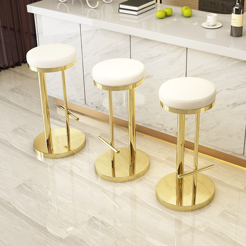 Bar bar stool light luxury simple home bar chair modern light luxury bar stool high stool without backrest chair