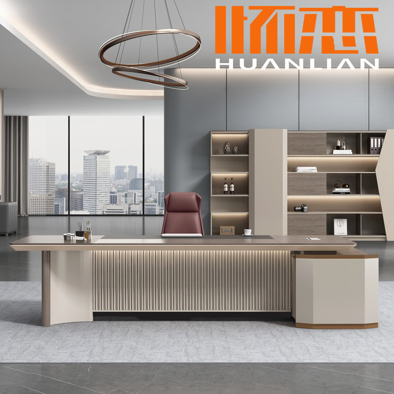 Boss Desk Chair Composition Office Large Bandai Light Extravaganza of the modern President's Manager Table-desk-Taobao