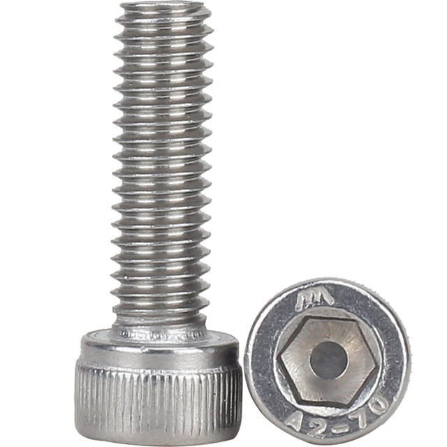 M3.5 304 stainless steel glossy HM cup head hexagon screw cylindrical head bolt machine silk national standard GB70.1