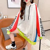 Pregnant women dress the autumn Han edition of loose cotton cord printing tops in the long large-code womens clothes mom