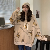 Pregnant womens clothes in autumn coat and Han edition of long-coded female bear female long sleeve T-shirt mom