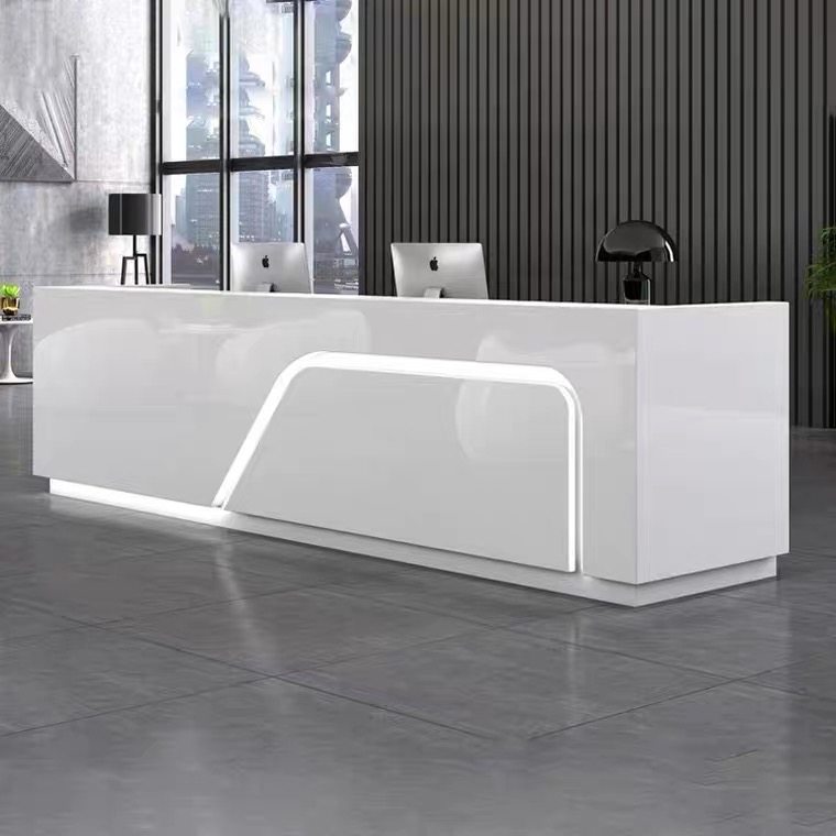 Modern company paint front desk beauty salon desk fashion reception desk Consulting Baiwan Guesthouse welcome cash registration table customization