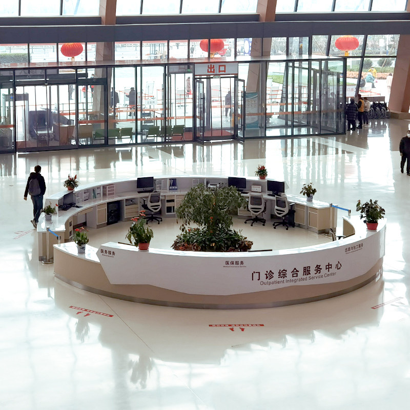 Outpatient Hall Round reception desk Oral Hospital Guide Table Nurse Station Front Desk Work Service Bar Table