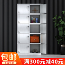 Stainless steel lockers with lock and dust-free workshop shoe cabinet locker items placed in storage cabinet change wardrobe put cupboard