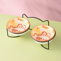 Meng Rabbit Double Bowl+Black Double -Bracket