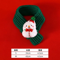 Зеленый шарф снеговик