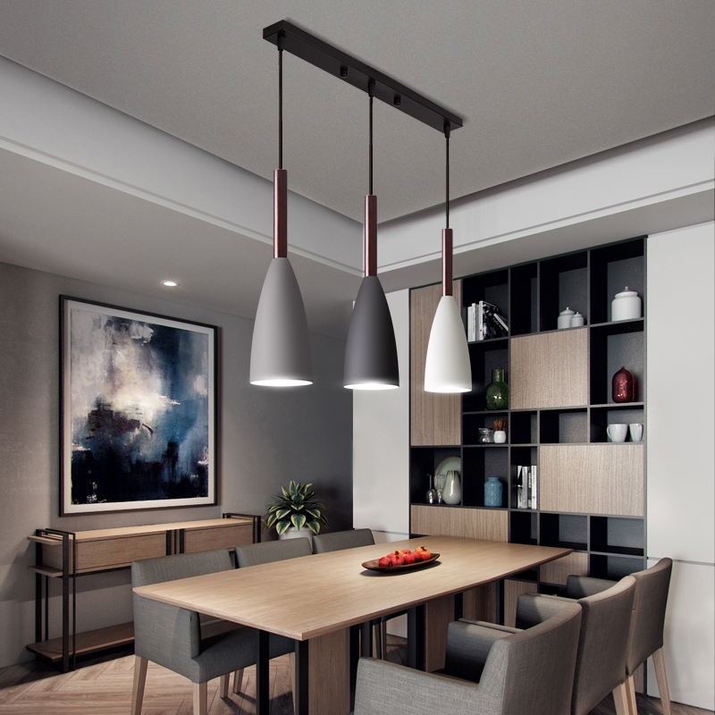 2022 New Dining Room Chandelia Minimalist Modern Bar Table Light Cafe Creative Personality Dining Room Triple-Head Pendant Lamp
