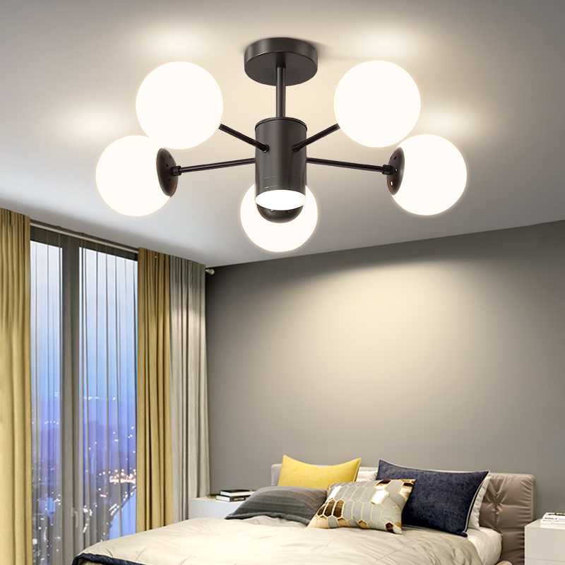 Bedroom chandeliers are modern and simple in 2022, the new explosion style net red light luxury master bedroom study room ceiling Zhongshan lamps